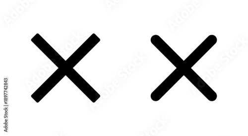 Close icon symbol for apps and websites. Delete sign and symbol. cross sign
