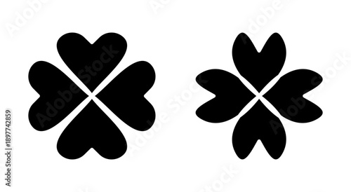 Clover icon symbol for apps and websites. clover sign and symbol. four leaf clover icon.