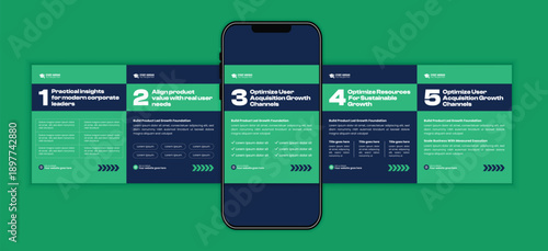 Corporate Business Growth Strategy Social Media Carousel Post Design Template