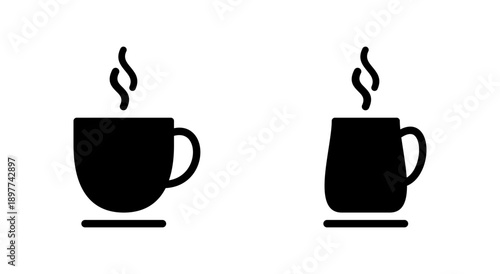 coffee cup icon symbol for apps and websites. cup a coffee sign and symbol