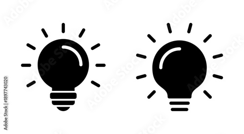Lamp icon symbol for apps and websites. Light bulb sign and symbol. idea symbol.