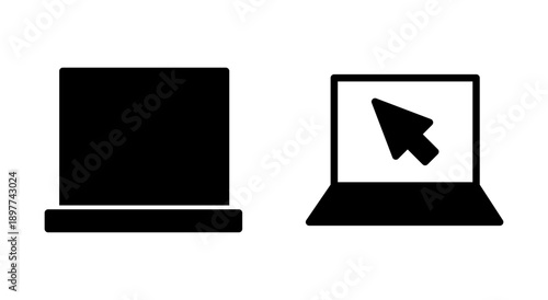 Laptop icon symbol for apps and websites. computer sign and symbol