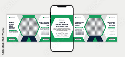 Corporate Business Growth Strategy Carousel Social Media Template