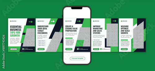Professional Corporate Strategy Social Media Carousel Post Design Template