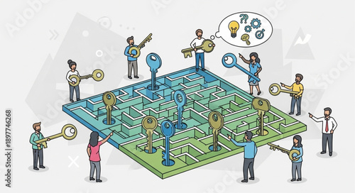 Teamwork and Strategy Solving a Complex Maze Puzzle.