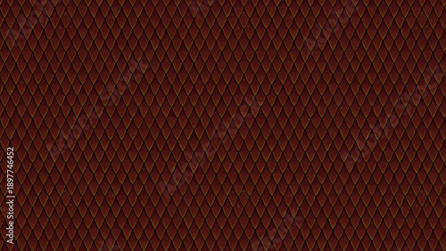 Tableau sur toile Rustic brown overlapping scale pattern seamless texture