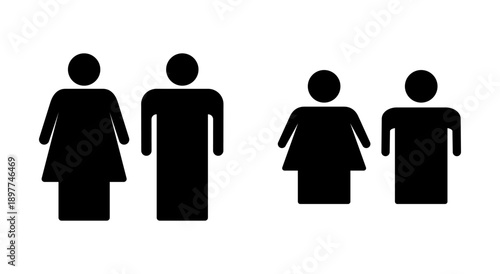Man and symbol for apps and websites icon vector. male and female sign and symbol. Girls and boys