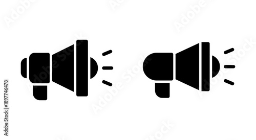Megaphone icon symbol for apps and websites. Loudspeaker sign and symbol