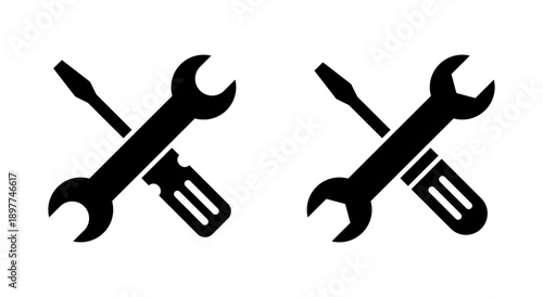 Repair tools icon symbol for apps and websites. tool sign and symbol. setting icon. Wrench and screwdriver. Service