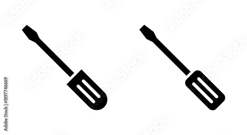 Screwdriver icon symbol for apps and websites. tools sign and symbol