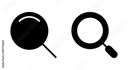 Search icon symbol for apps and websites. search magnifying glass sign and symbol