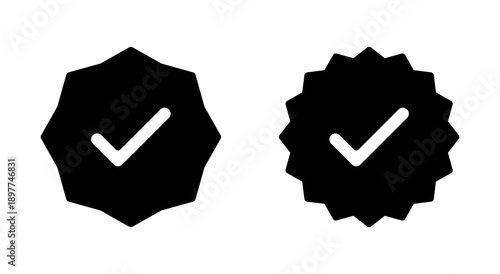 verified icon symbol for apps and websites. verification check mark. approved icon