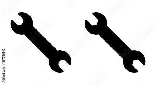Wrench icon symbol for apps and websites. repair icon. tools sign and symbol