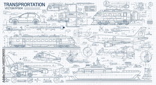Transportation Engineering Blueprints and Technical Drawings.