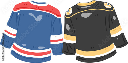 Hockey Jersey Illustration Sports Team Apparel Design
