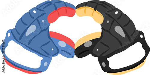 Hockey Gloves Illustration Ice Hockey Sports Gear