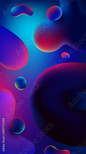 abstract 3d liquid fluid bl...