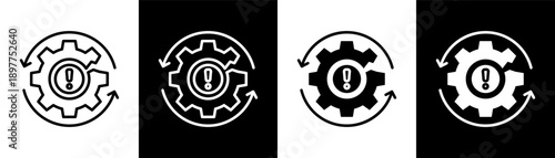 problem white icon set design
