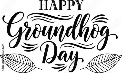 Cute Groundhog Day cartoon character with top hat plus Italian Buona Epifania holiday socks World Cancer Day purple ribbon and Celebrating Black History Month.