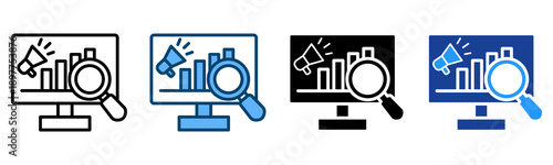 Research Icon Multiple Style Vector Collection   