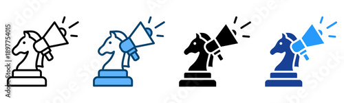 Strategy Icon Multiple Style Vector Collection   