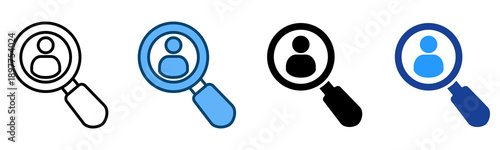 Target Audience Icon Multiple Style Vector Collection   