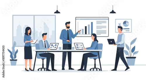 Business Professionals Working Together.