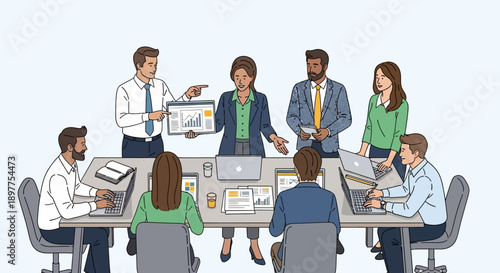 Business Team Meeting Office Discussion.