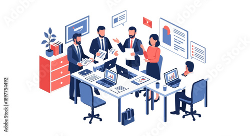 Business Team Meeting Office Discussion.