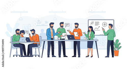 Business Team Meeting Office Discussion.