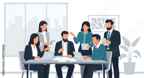 Business Professionals in Meeting Room.