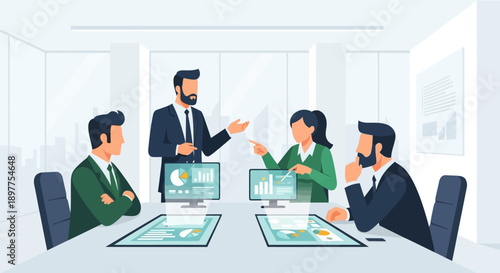 Business Professionals in Meeting Room.