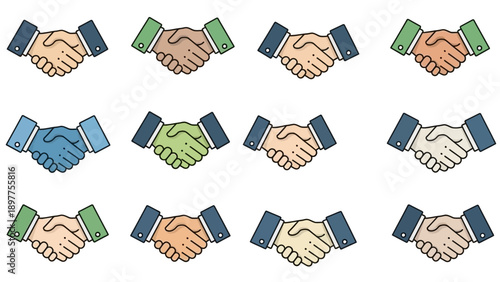 Handshake Business Partnership Agreement.