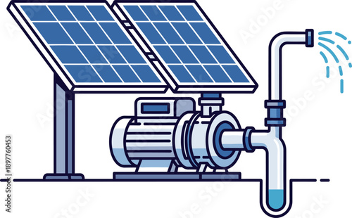 Automated solar powered water pump system for agricultural irrigation