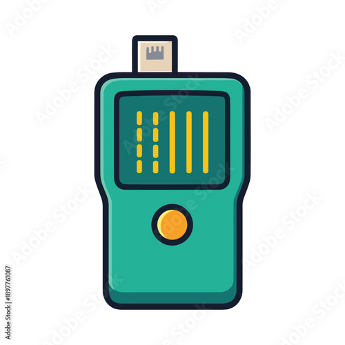 USB device cable tester flat vector illustration