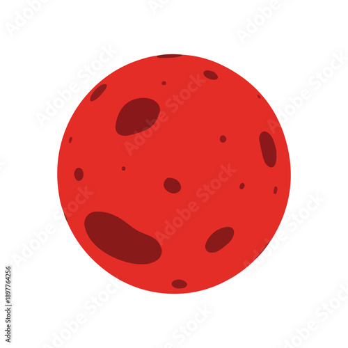 Mars Planet Icon Simple Flat Vector Illustration