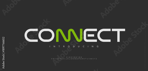 Creative modern connect logo alphabet font. Typography abstract decorative sport, game, technology, fashion, digital, future creative logos fonts. vector illustration