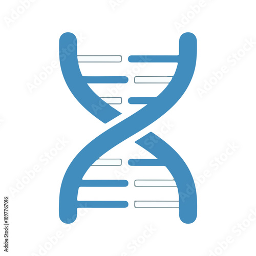 Simple DNA Helix Icon Vector