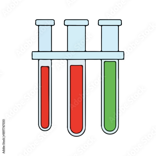 Laboratory Test Tubes Icon Medical Experiment Chemistry Research