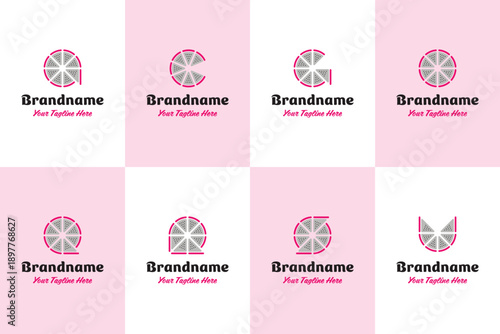 Letter A C G O Q R S U Dragon fruit Logo, symbolizing freshness, fun, and creativity