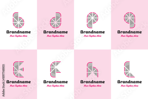 Letter B D P Q E F H L Dragon fruit Logo, symbolizing freshness, fun, and creativity