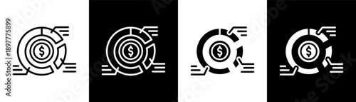 Asset Allocation white icon set design