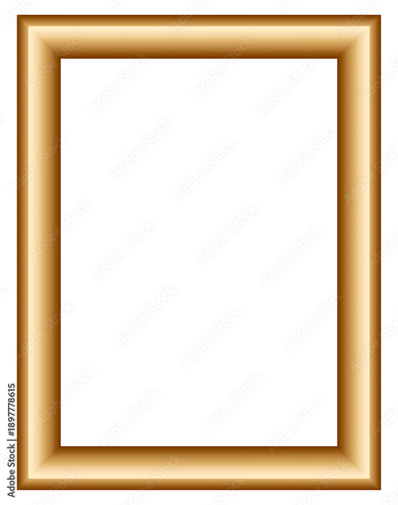 Obraz premium Classic bronze metallic rectangular frame, elegant border design for certificate, poster, brochure or premium print layout