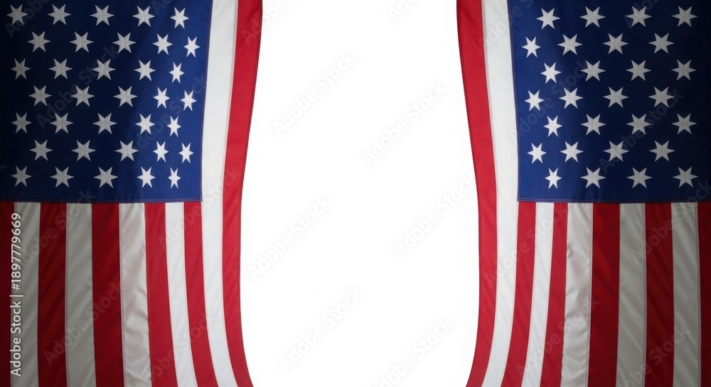 Obraz premium Memorial day tribute with american flags honoring fallen heroes