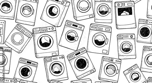 Washing Machines in a Whimsical Laundry Concept