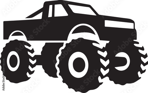 Monster Truck Silhouette Vector Illustration