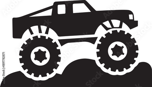 Monster Truck Silhouette Vector Illustration