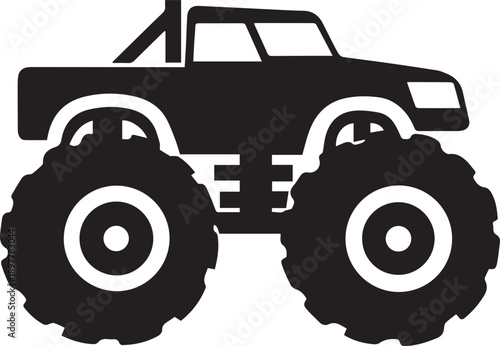 Monster Truck Silhouette Vector Illustration