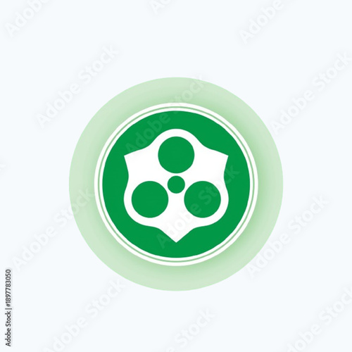 Sanitation Shield Green Logo / Clean Environment Symbol