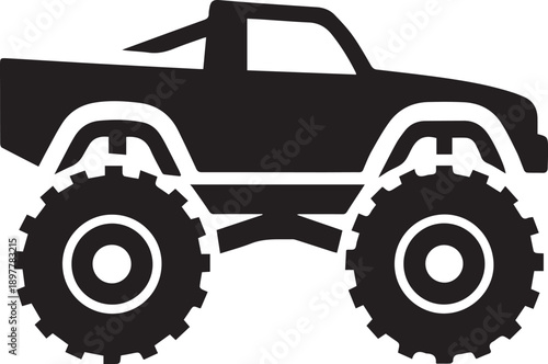Monster Truck Silhouette Vector Illustration